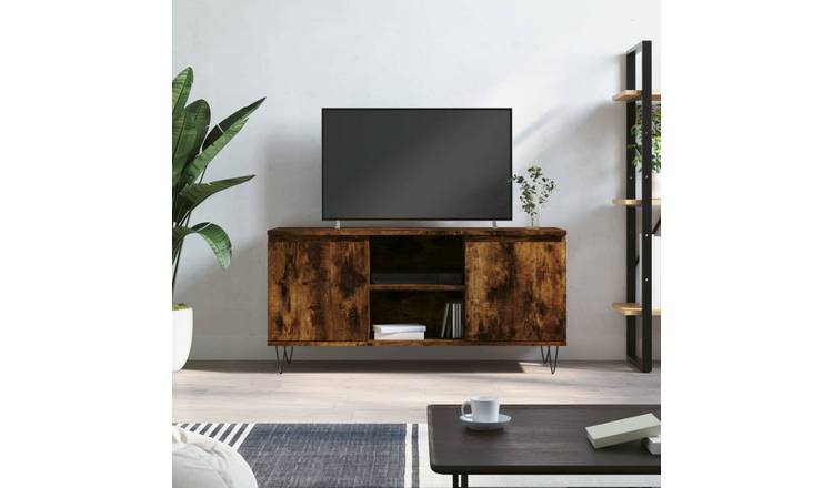 Walplus Engineered Wood TV Cabinet - Dark Oak - 104 x 35 x 50 cm