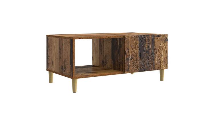 Walplus Patterned Engineered Wood Coffee Table - Brown - 90 x 50 x 40 cm