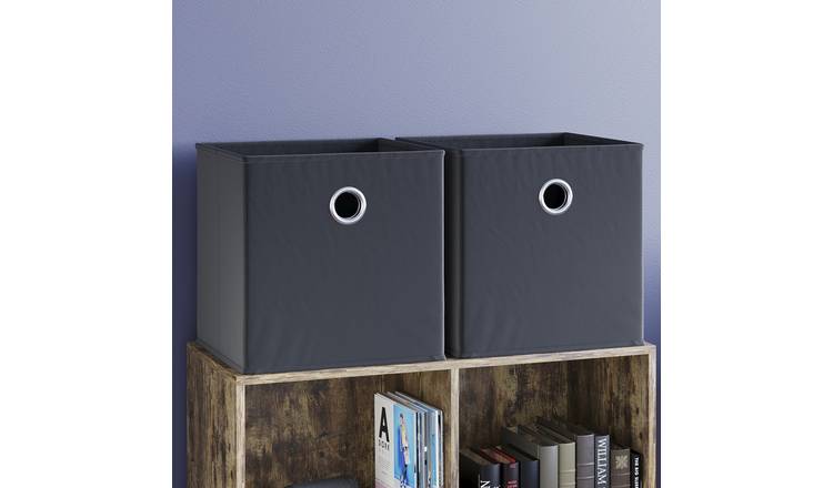 Vida Designs Durham Cube Storage Basket - Black - Set of 2