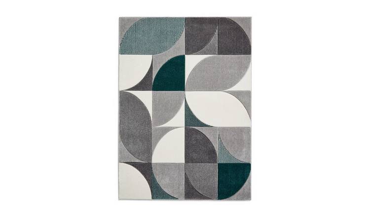 Mega Flooring Green Modern Abstract Rug - 120 x 170cm