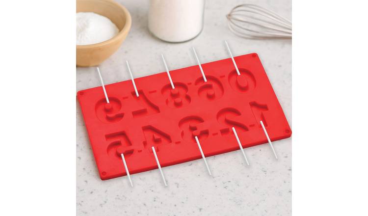 Orsina Hallie 10 Number Moulds And 20 Sticks Cake Pop Mould