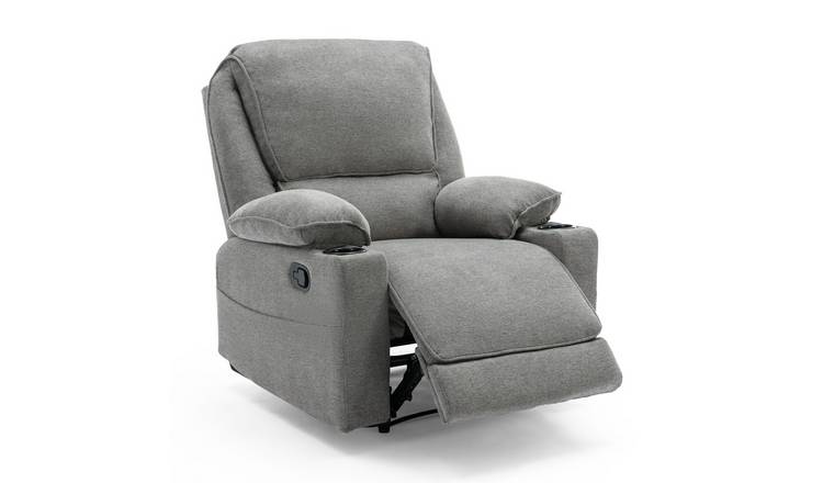 Furniture Online Sydney 1 Seater Fabric Manual Recliner Chair - Grey