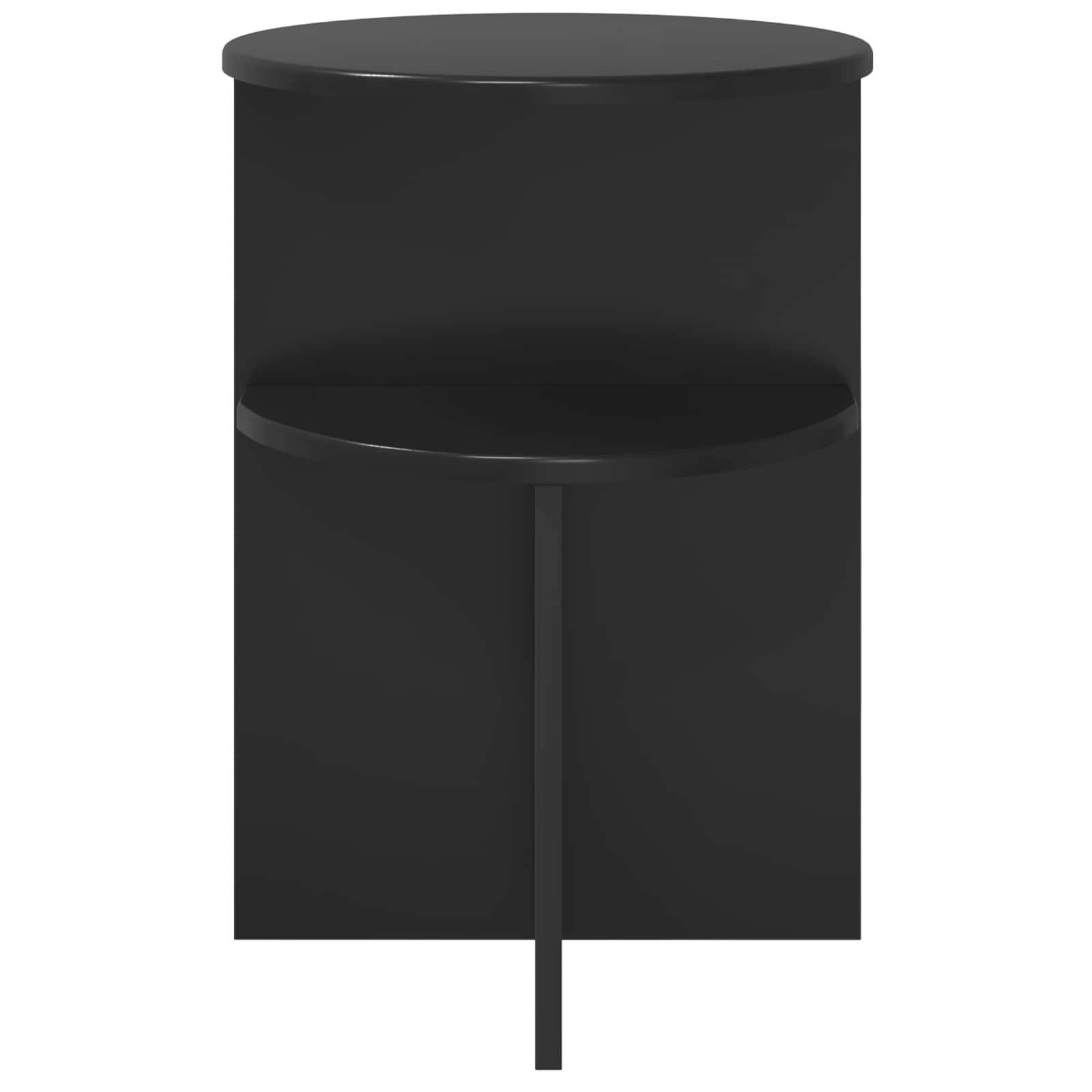 Walplus Engineered Wood Side Table - Black Oak - 39.5 x 55 cm - Image 5