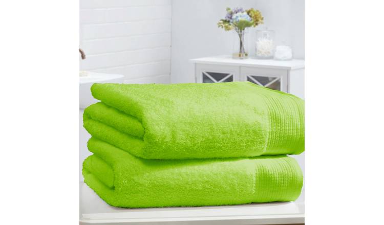 Rapport Home Chatsworth 2 Piece Bath Sheet - 100 x 140cm - Lime