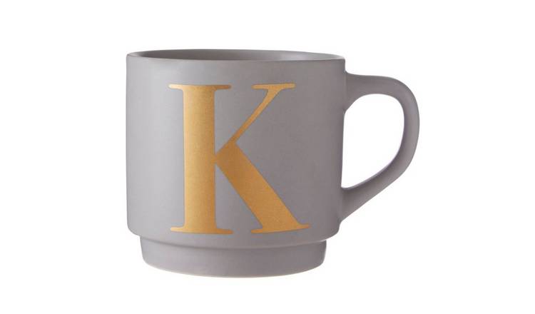 Orsina Signet K Monogram Mug – Grey