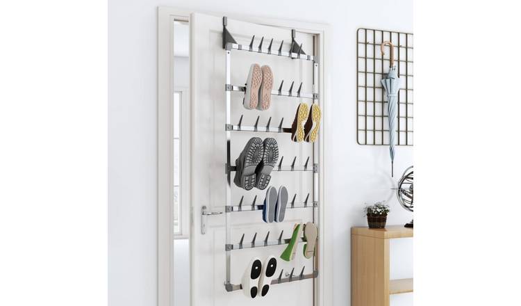 Walplus Plastic Shoe Rack - Silver - 66 x 13 x 139 cm