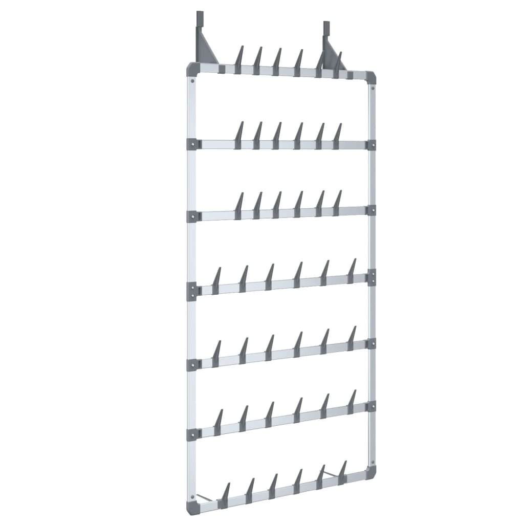 Walplus Plastic Shoe Rack - Silver - 66 x 13 x 139 cm - Image 2