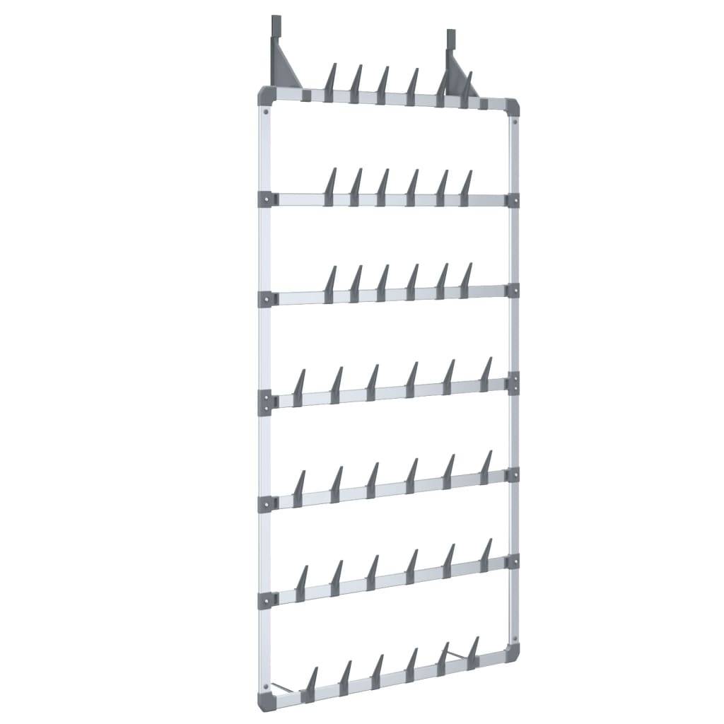 Walplus Plastic Shoe Rack - Silver - 66 x 13 x 139 cm - Image 2