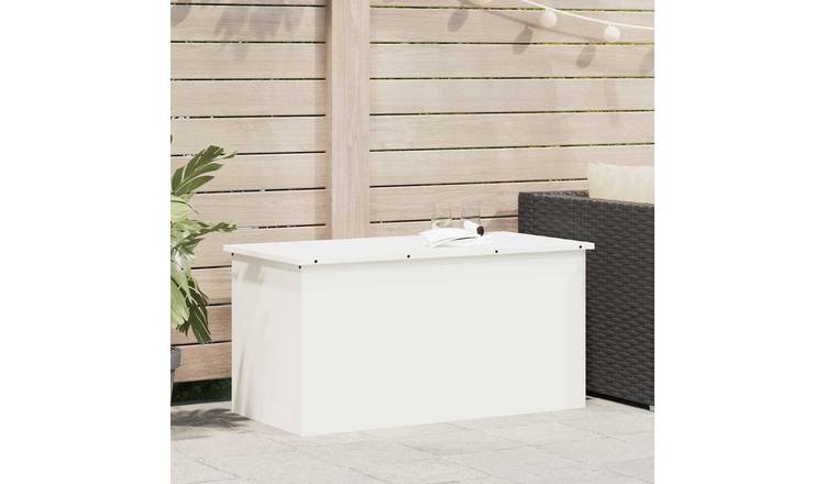 Walplus Steel Outdoor Storage Box - White - 100 x 50.5 x 50 cm