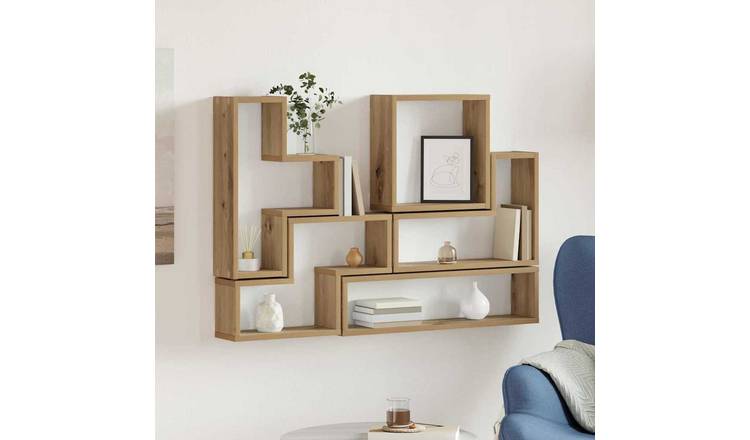 Walplus Wall Shelf - Oak - 96 x 12 x 64 cm