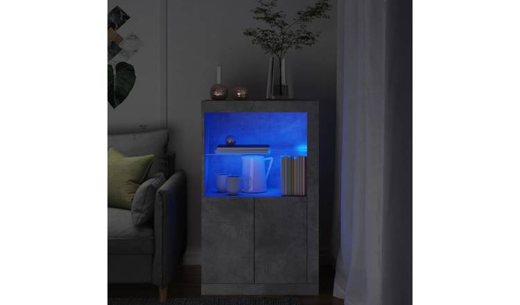 Walplus Engineered Wood Cabinet - Granite Grey - 60.5 x 37 x 100 cm