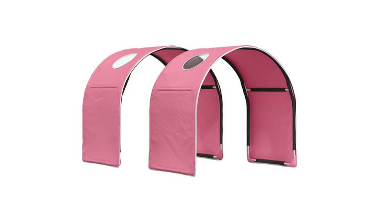 Walplus Pack of 2 Fabric Kids Bed Tunnel - Pink - 211 x 52.5 x 2 cm