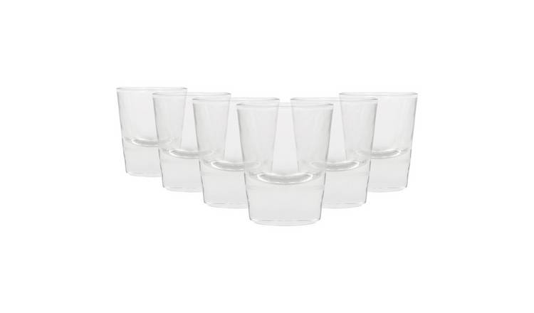 Rink Drink Wide Shot Glasses - Clear - Pack of 6