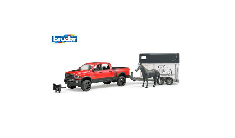 Bruder 1:16 RAM 2500 Power Wagon with Horse Trailer and Horse - Red