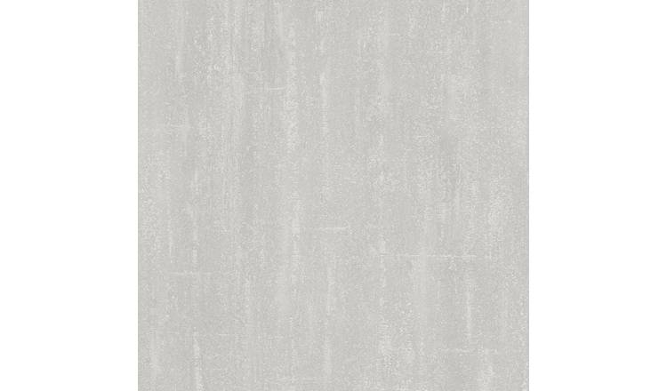 Grandeco Cave Distressed Plaster Blown Vinyl Textured Wallpaper - Concrete Grey