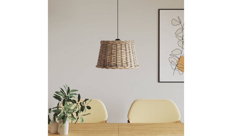 Walplus Brown Iron Wicker Ceiling Lampshade - 45 x 28cm