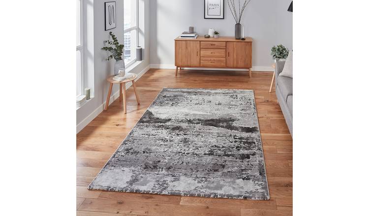 Mega Flooring Grey Modern Abstract Rug - 120 x 170cm