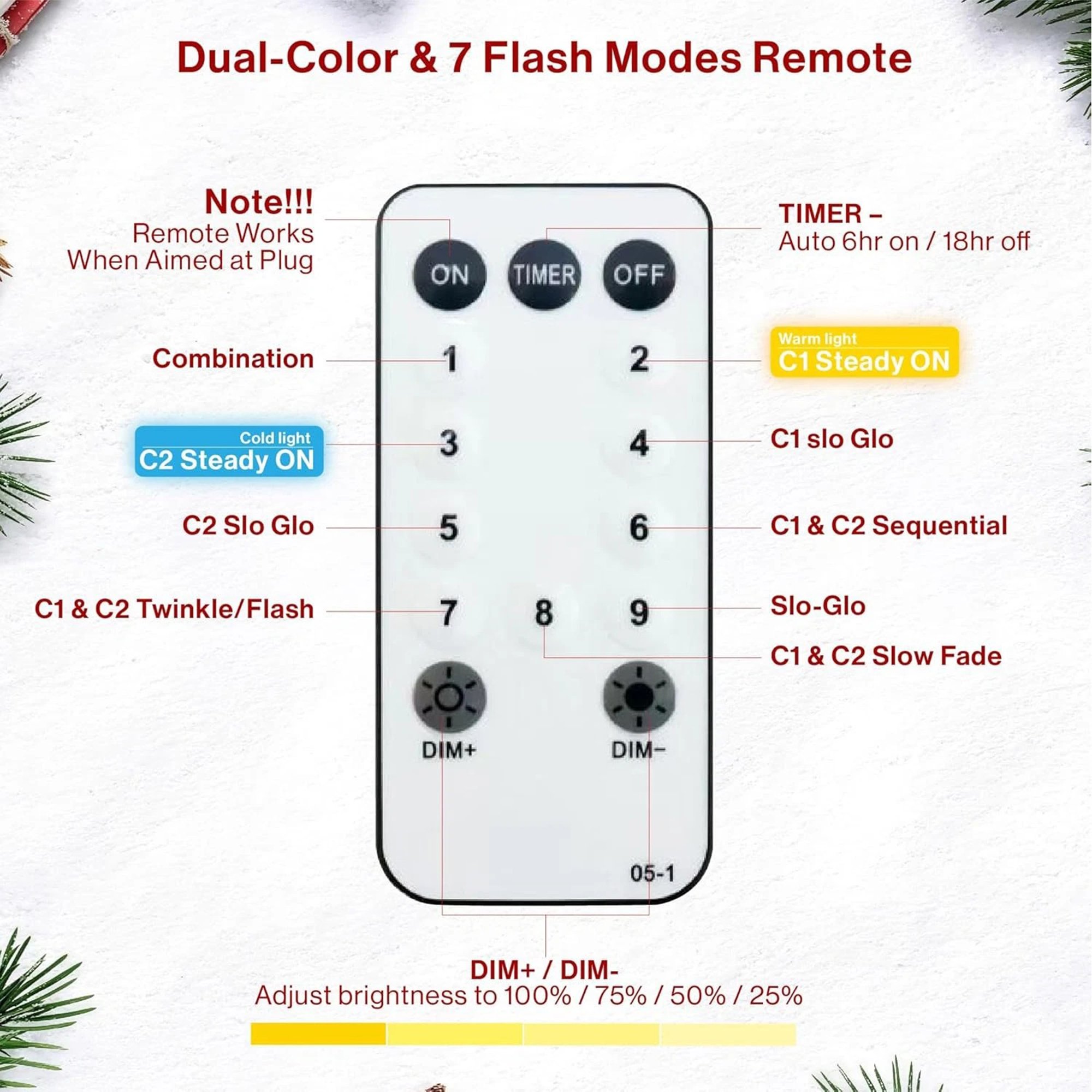 My Christmas 4ft Snow Flocked Pre-Lit Christmas Tree with LED Lights - 120cm - Image 4