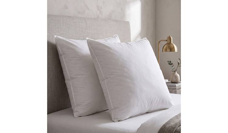 Homescapes Duck Feather and Down European Pillow Pair - 80 x 80 cm