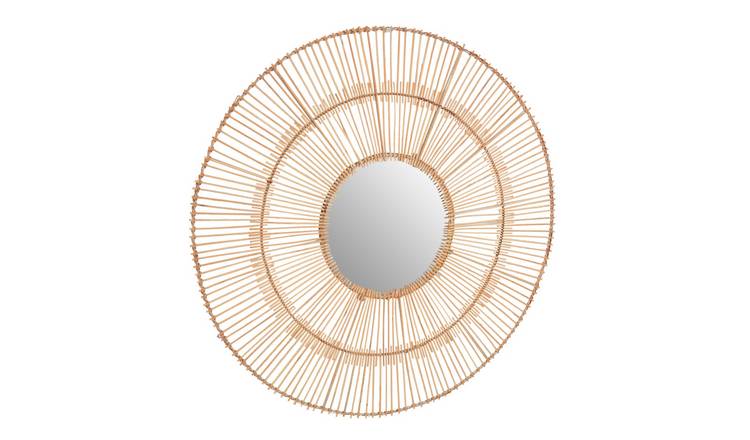 Orsina Batu Rattan Wall Mirror. – Natural