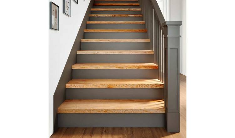 Walplus Pack of 8 Carpet Stair Treads - Light Brown - 100 x 25 cm