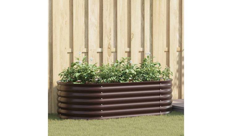 Walplus Steel Raised Garden Bed - Brown - 160 x 80 x 44 cm