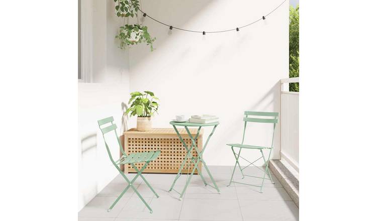 Walplus 2 Piece Folding Chairs - Light Mint - 42 x 46 x 82cm