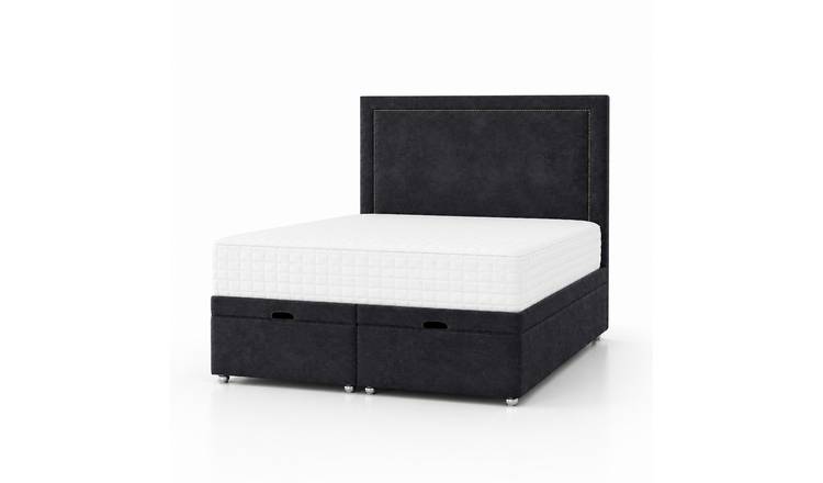 Comfy Deluxe  Hannah  4ft Small Double  End Lift Ottoman Bed Set - Charcoal