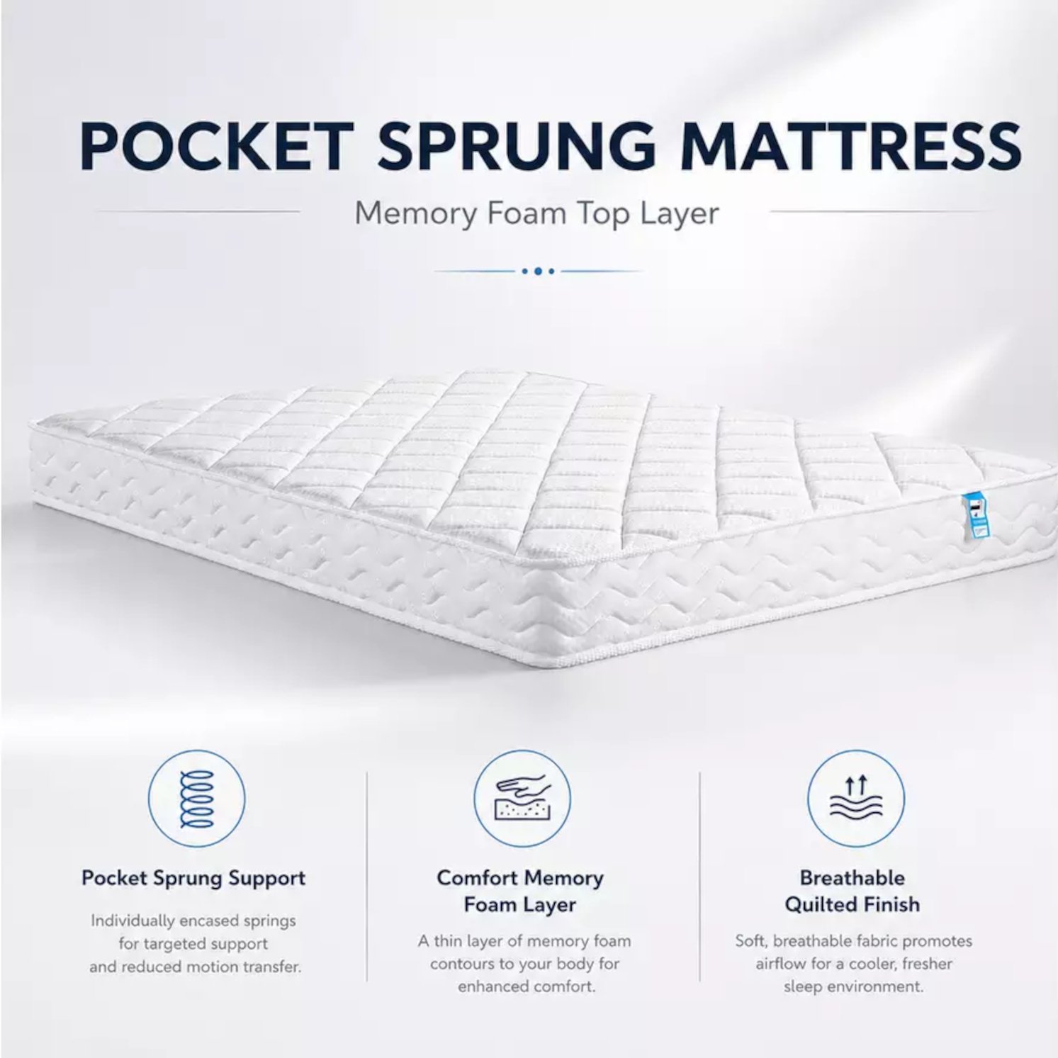 Home Treats King Size 5ft Ottoman Bed With Hybrid Mattress - Grey - Image 7