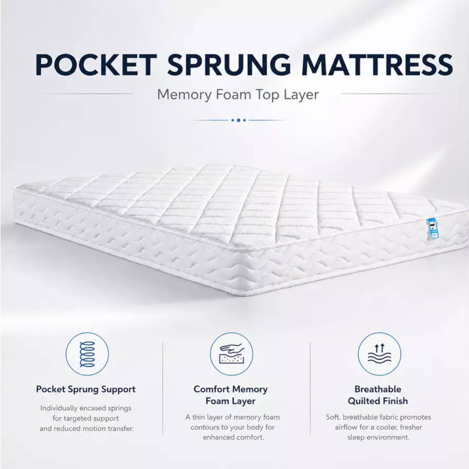 Home Treats King Size 5ft Ottoman Bed With Hybrid Mattress - Grey - Image 7