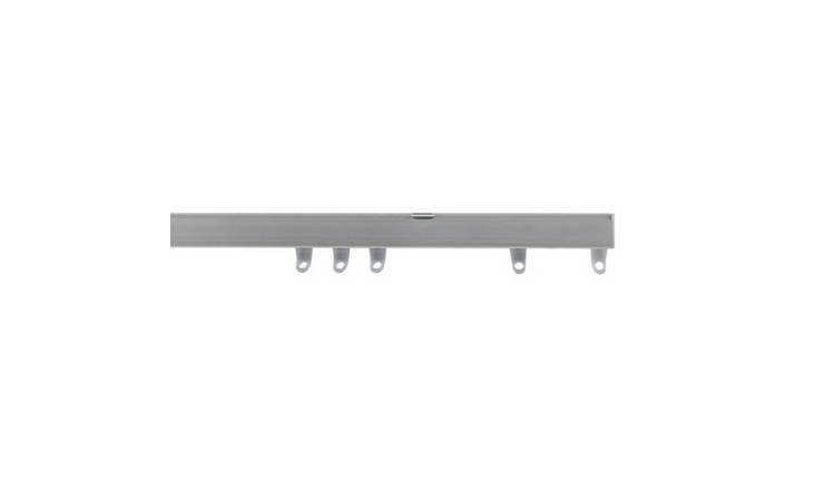 New Edge Blinds Silver Fineline Aluminium Curtain Track - 380cm