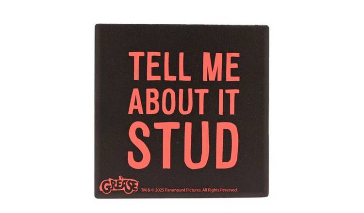 Widdop Fandomania Grease "Tell Me About, It, Stud" Coaster - Black