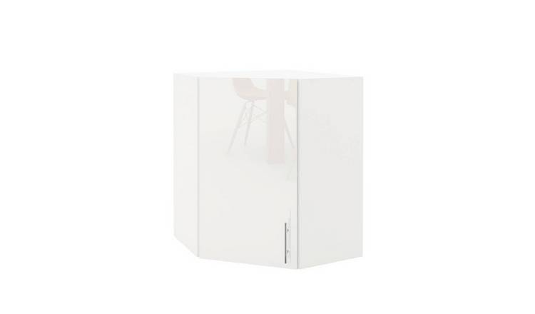 JD Greta 600mm Wall Corner Cabinet with 2 Doors - White Gloss
