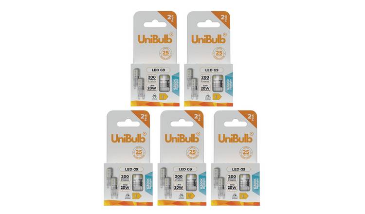 UniBulb 1.8W LED Daylight Capsule G9 Light Bulb - Pack of 10