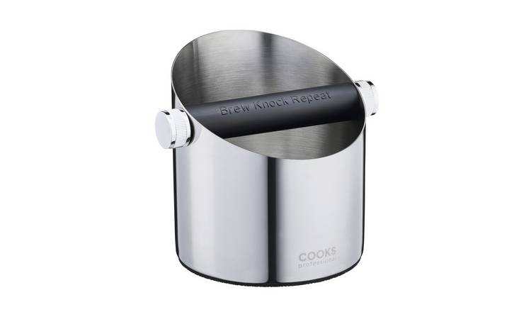 Cooks Professional Steel Espresso Knock Box - Silver