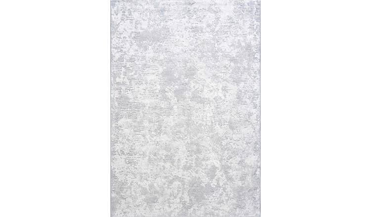 Mega Flooring Silver Modern Abstract Rug - 80 x 150cm