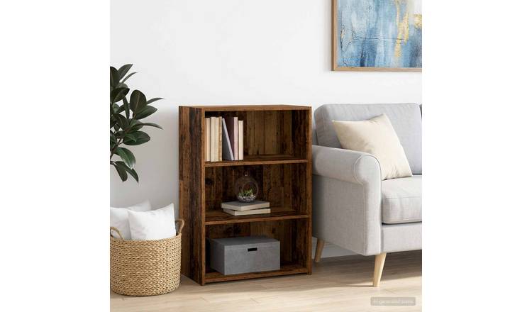 Walplus 2 Shelf Rectangular Sideboard - Old Wood - 70 x 41 x 93 cm