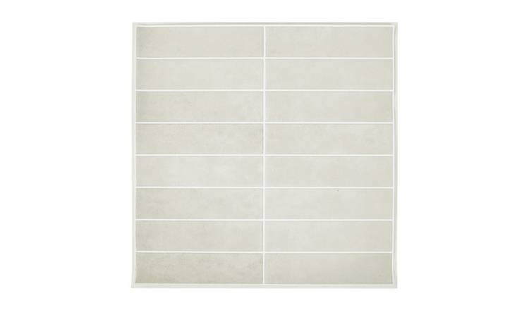 Living and Home 10 Pcs Self-Adhesive Wall Tile Stickers - Beige