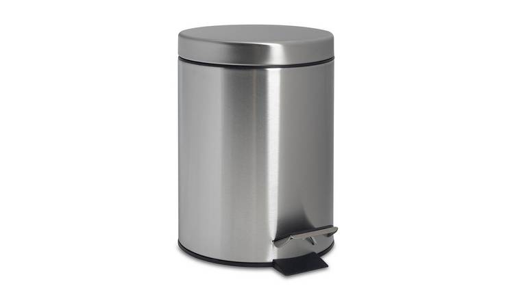 Harbour Housewares Round Bathroom Pedal Bin - 3 Litre - Matt