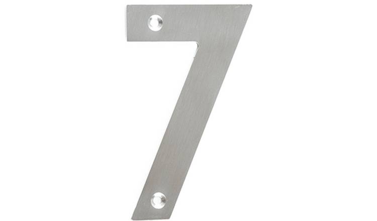 Loops Direct 75mm Satin Stainless Steel Door Numeral - Satin Stainless Steel