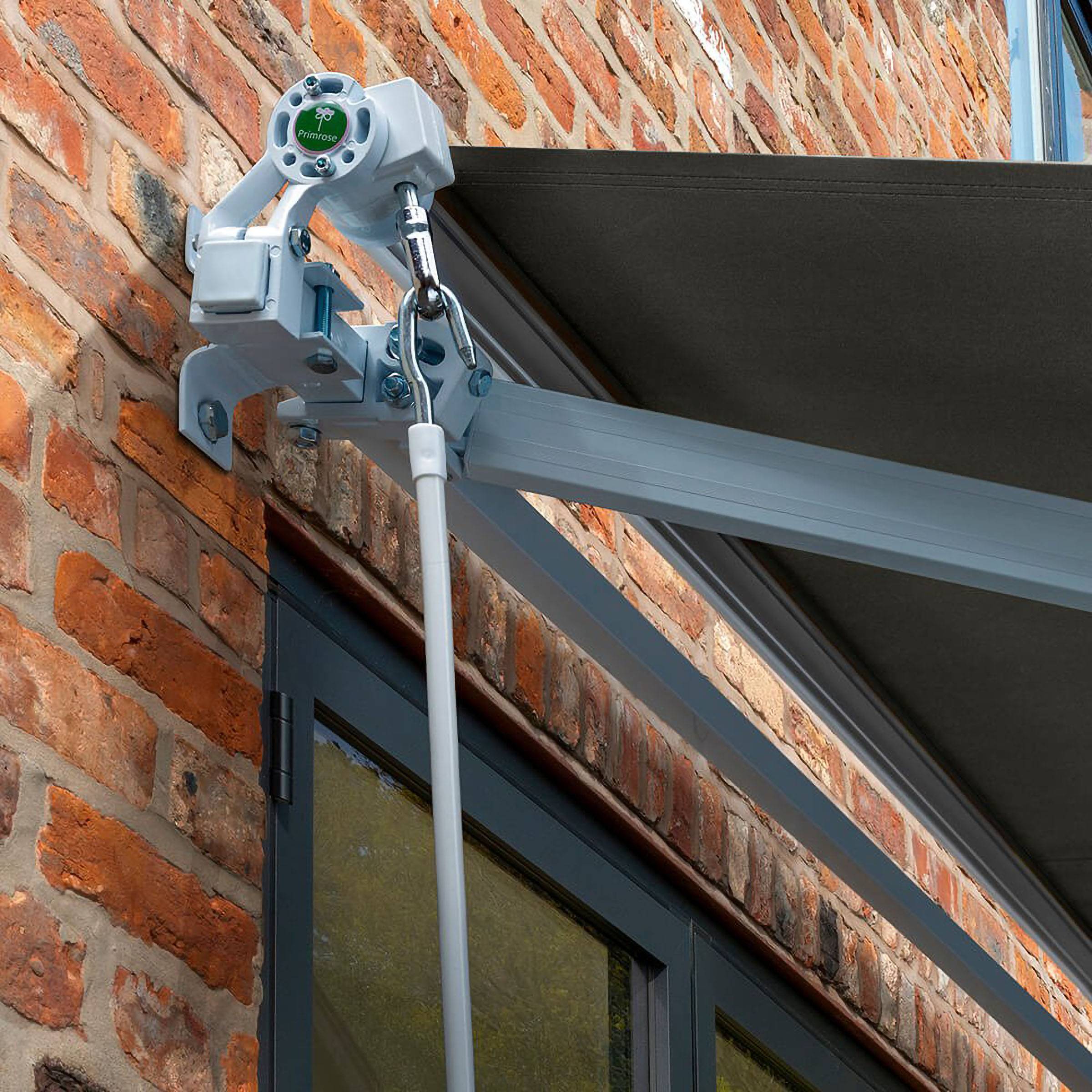 Primrose Awnings 3.0m x 2.5m Retractable Manual Awning Patio Canopy - Charcoal - Image 4