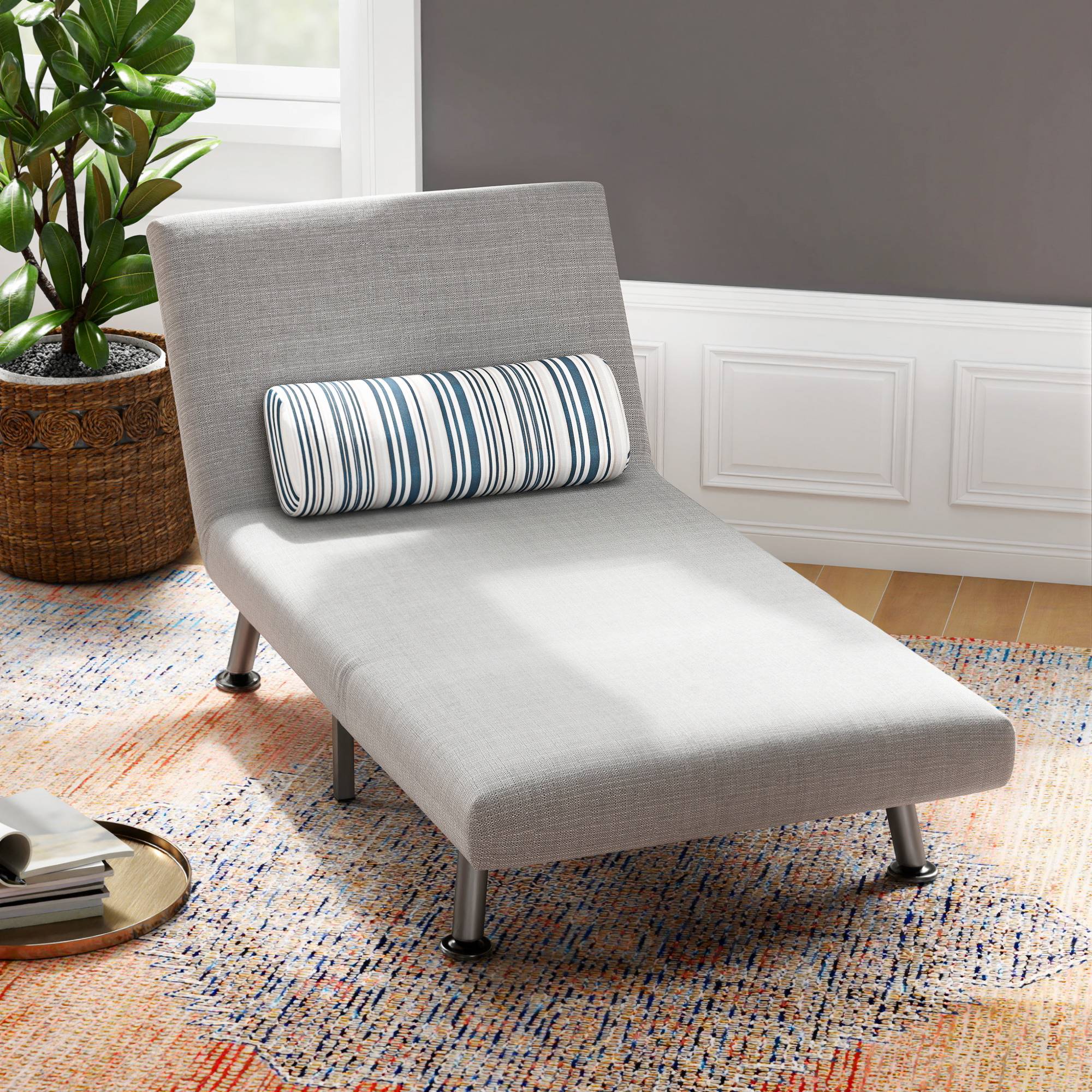 HOMCOM 3 in 1 Linen Fabric Adjustable Sofa for Living Room - Light Grey - Image 5