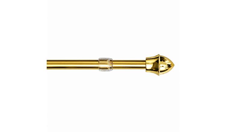 New Edge Blinds 13-16mm Extendable Metal Brass Cafe Rod - 135cm - 220cm