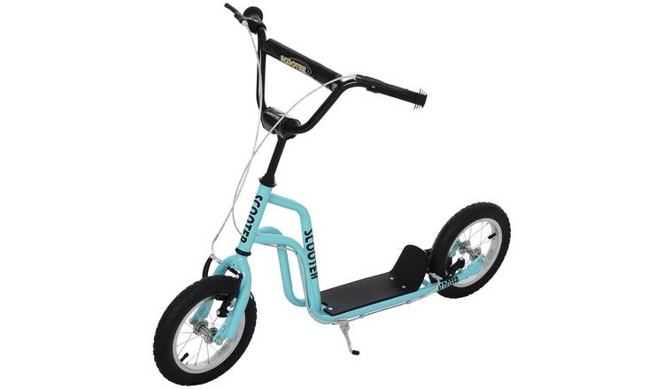 HOMCOM Kids 12 Inch Rubber Tyre Adjustable Dual Brake Kick Scooter – Blue