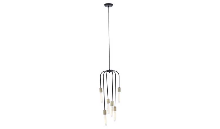 Orsina Lagona 6 Bulb Pendant Light - Black