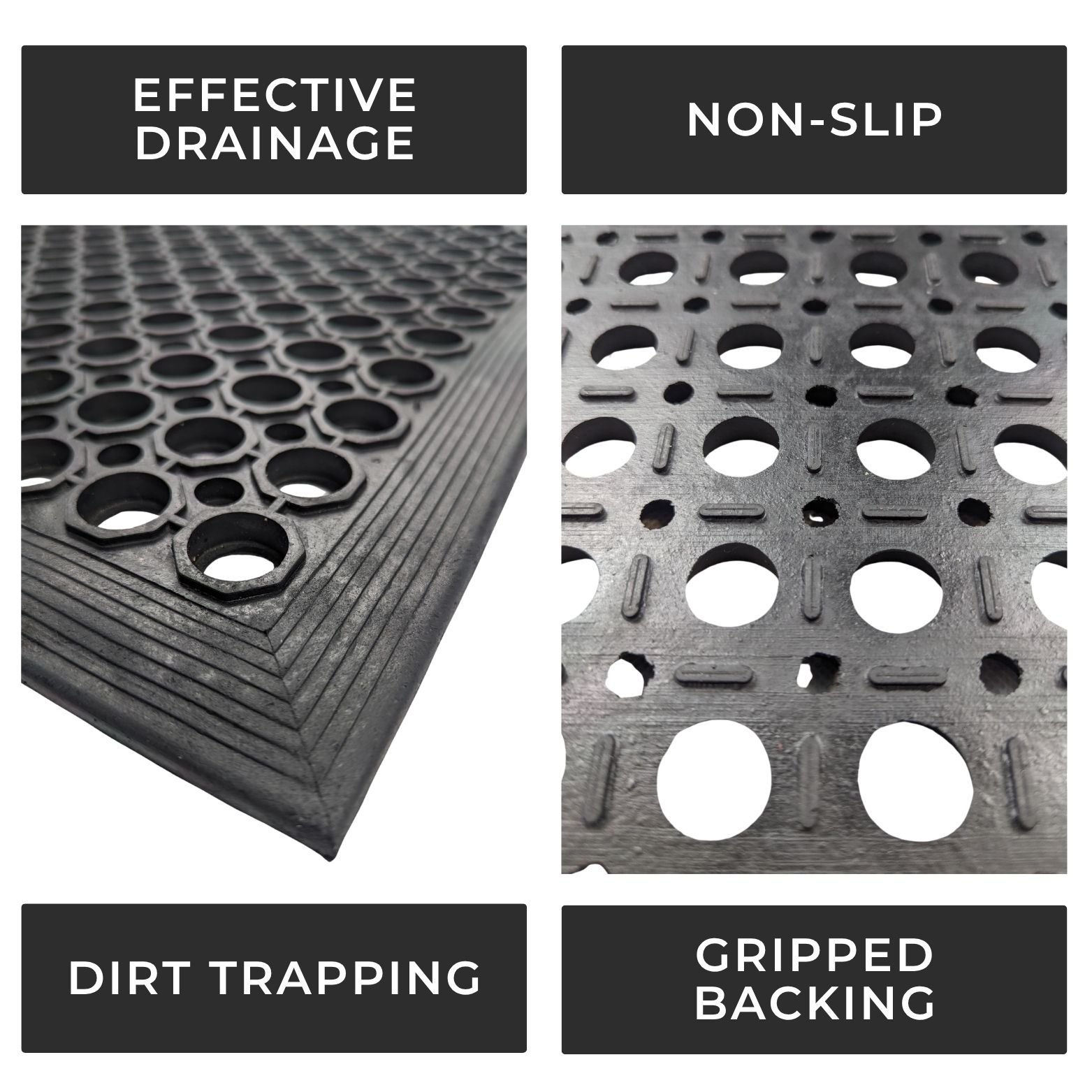 Ark Mat 12mm Anti-Fatigue Rubber Mat Ramp Edge - 10.3m x 0.9m - Image 3