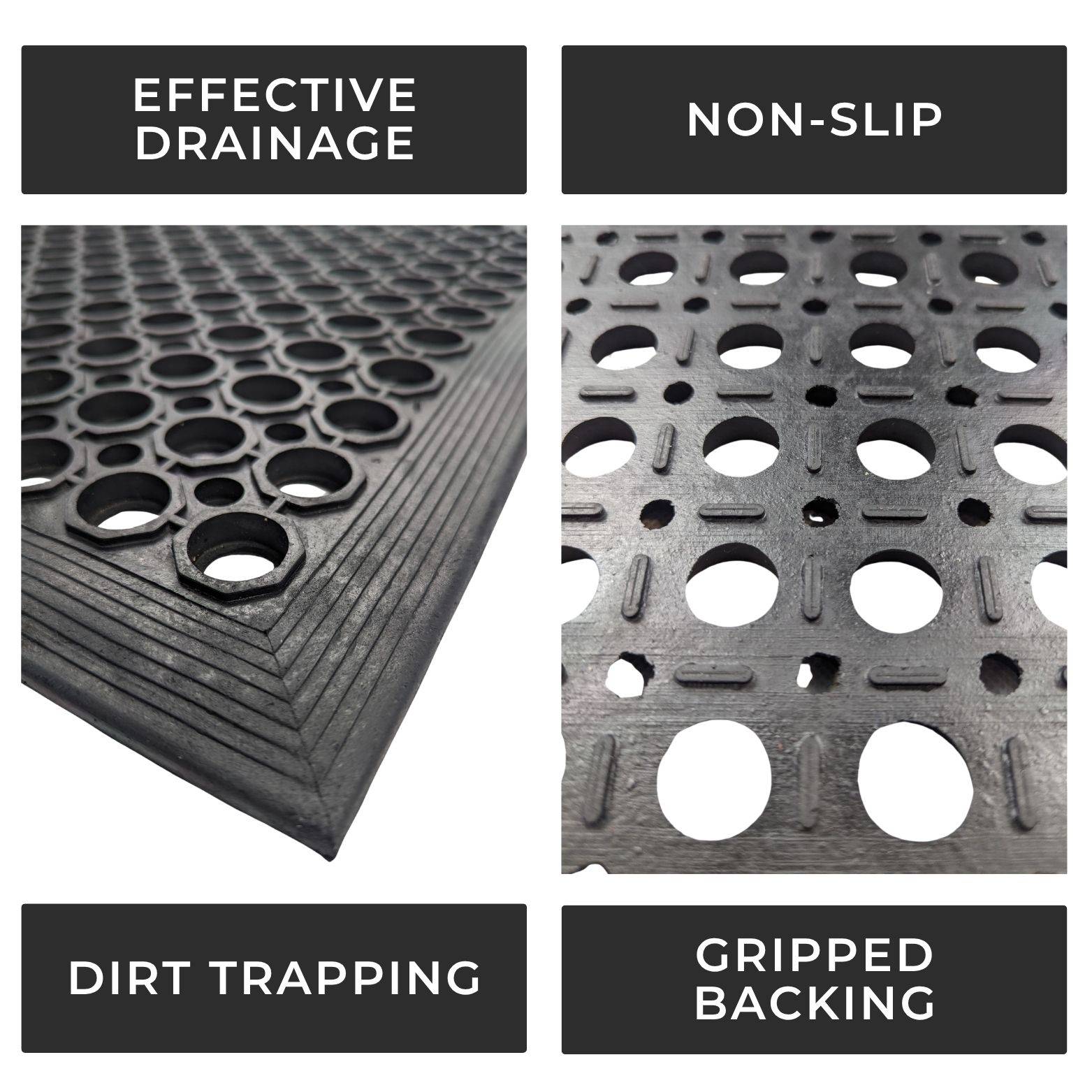 Ark Mat 12mm Anti-Fatigue Rubber Mat Ramp Edge - 10.3m x 0.9m - Image 3