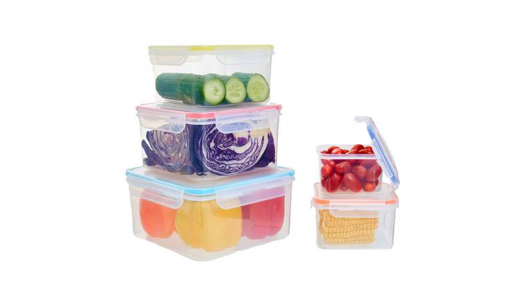 Orsina Herrela 5 Piece Square Food Containers with Airtight Lids