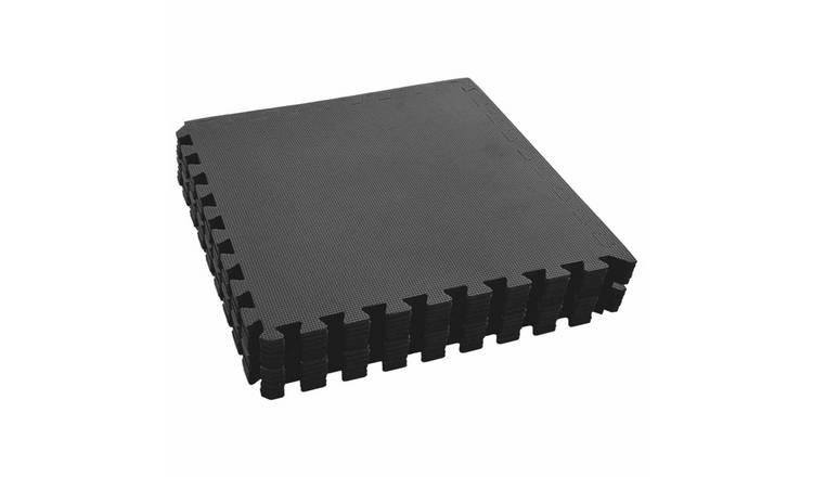 Walplus Pack of 12 Pool Ground Mat - Black - 60 x 60 cm