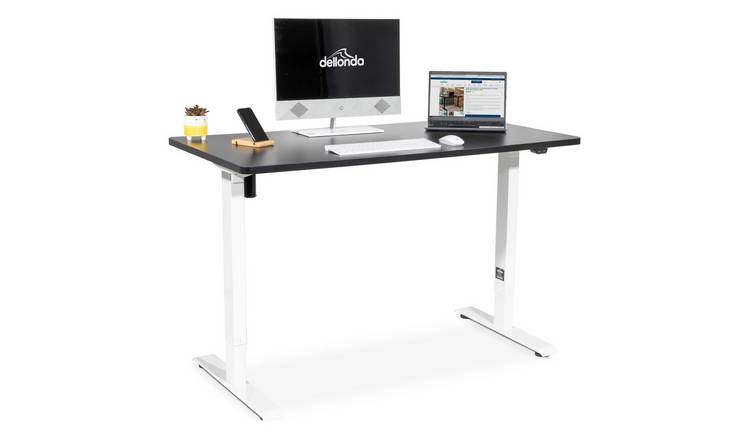 Dellonda Single-Motor Height-Adjustable Electric Desk - Black